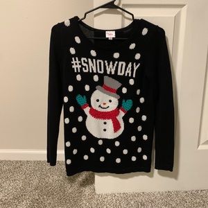 Justice #snowday sweater good condition